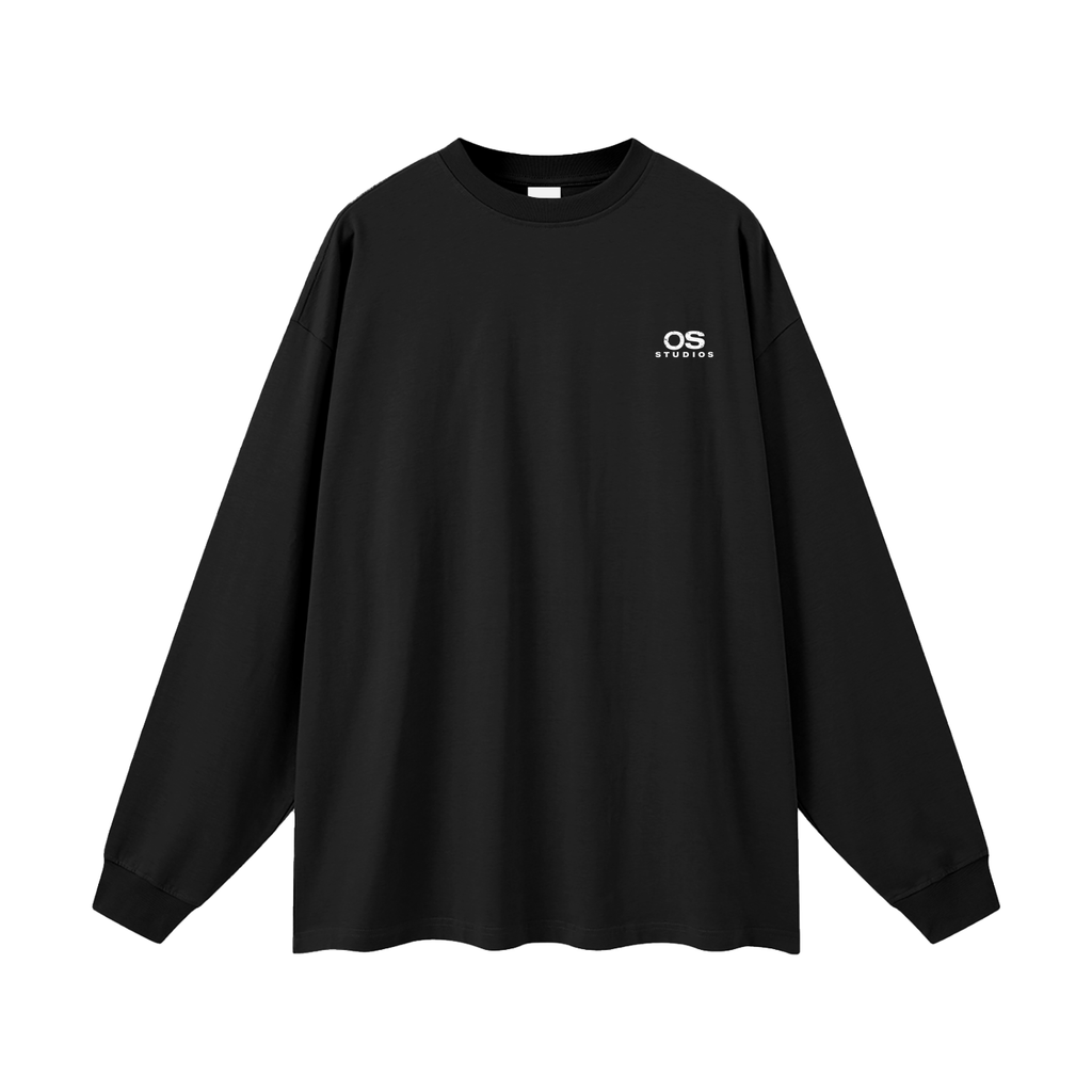 Black Oltre Studios Long sleeve Shirt, White logo