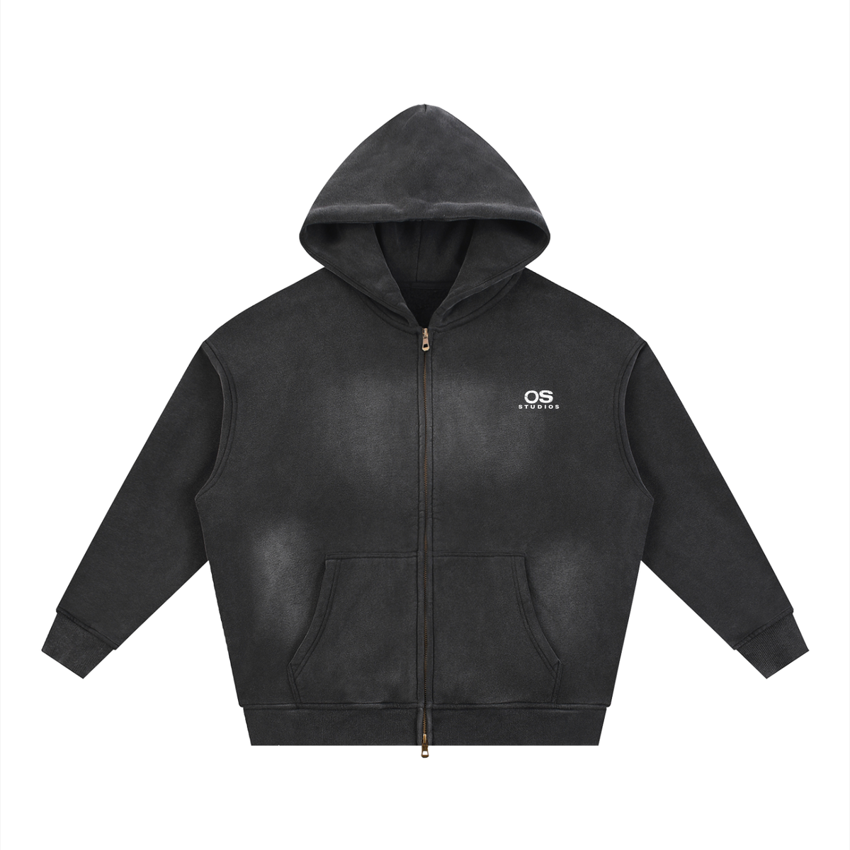Black Oltre Sunfade Zip- Up